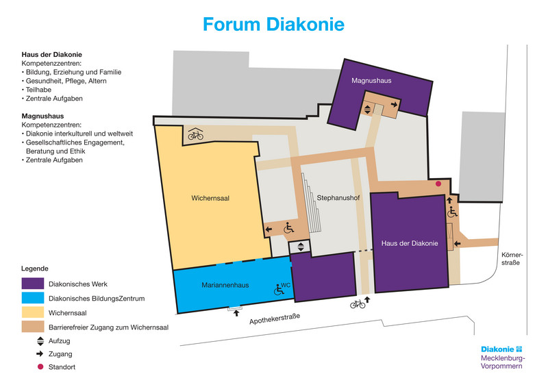 Lageplan des Forums Diakonie