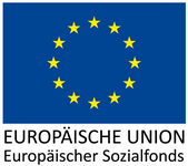 Logo Europäischer Sozialfonds ( Europaflaggee) 